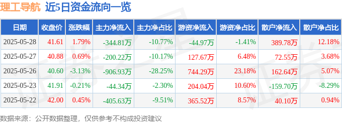 理工导航：股价异动藏隐忧，资金撤退散户接盘，盈利能力堪忧